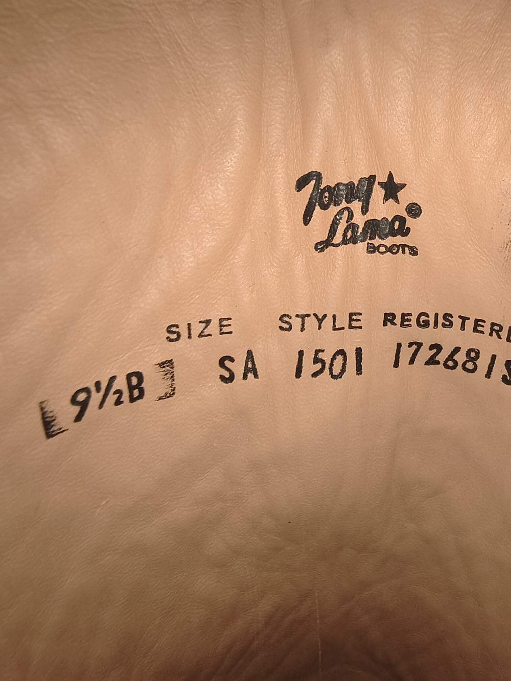 Tony Lama All-Leather Cowboy Boots - New With Tags, 12" Shaft, 9.5B - Picture 5 of 9